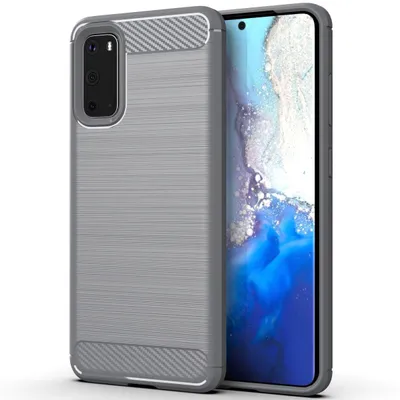 Produktbild von Schutzhülle Handyhülle für Samsung Galaxy S20 Case Cover Carbon Optik Grau