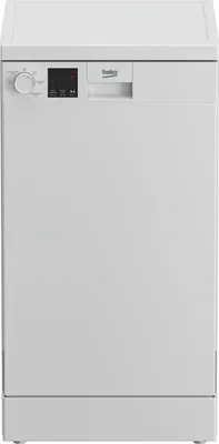 Produktbild von Beko DFS05021W, Freistehend, Single (45 cm breit), Weiß, Drehregler, Tasten, LED, Korb