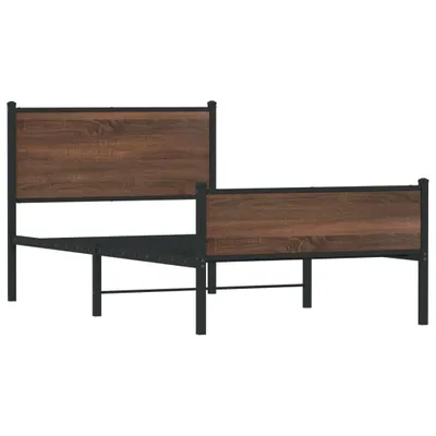 Produktbild von Metallbett ohne Matratze Eichen-Optik 107x203 cm