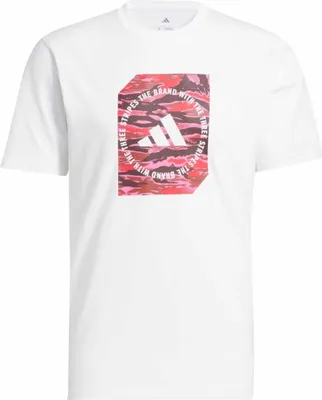 Produktbild von Adidas T-Shirt JI6763 mit Camouflage-Muster und großem Badge of Sport-Logo