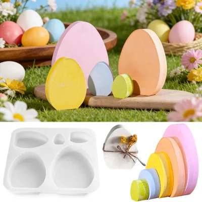 Produktbild von Silikonformen, Gießformen, Ostereier, Epoxidharz, DIY-Osterdekorationen, Bastelbedarf, Ostergeschenke