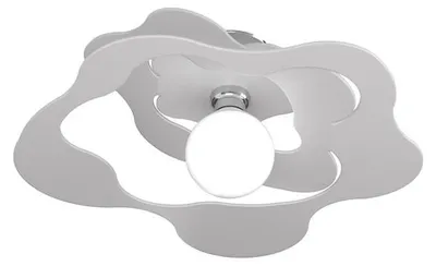 Immagine prodotto di Plafoniera Moderna Ripples Metallo Bianco 1 Luce E27 D.50Cm