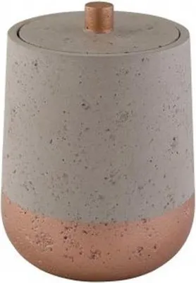 Obrázek produktu pro dóza d10x14,5cm na kosmet. tampony BETON, staroměď_EXTPLASTIMEX