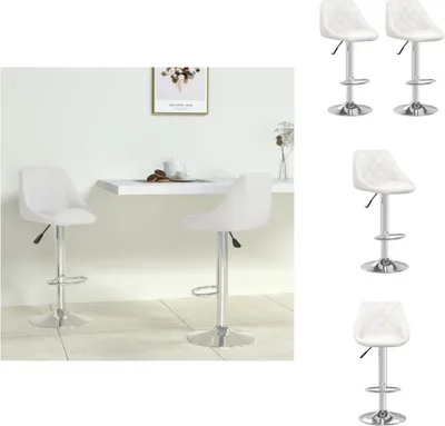 Obrázek produktu pro vidaXL Barová židle 2 ks. Bílá Imitace kůže - Barová židle
