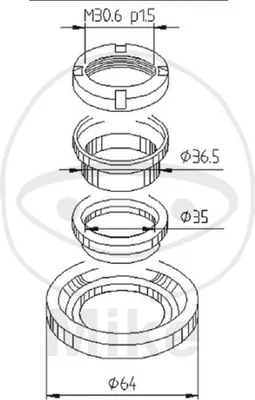 Immagine prodotto di Kit cuscinetti sterzo JMP BA25-DB0001