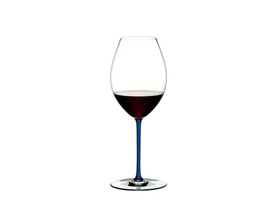 Produktbild von RIEDEL 4900/41D FATTO A MANO Syrah Weinglas - Stiel DUNKELBLAU