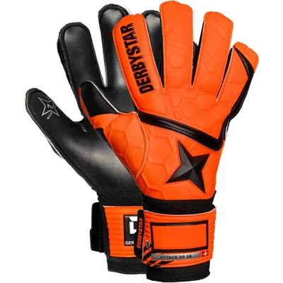 Produktbild von DERBYSTAR Attack XP16 Torwarthandschuhe orange/schwarz 9.5