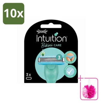 Imagen del producto de 10 cuchillas de repuesto para depiladora bikini Wilkinson Intuition, pack ahorro, 10 unidades