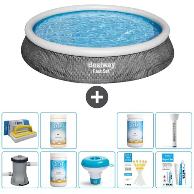 Immagine prodotto di Bestway Fast Set, piscina rotonda - 396x84 cm - 10 pezzi - S43334