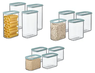 Produktbild von Mepal Modula Vorratsdosen Set XXL 12-teilig | 4x 1000 ml, 4x 1500 ml, 4x 2000 ml | luftdicht & stapelbar | Aufbewahrungsboxen für Lebensmittel | spülmaschinengeeignet | Nordic Green