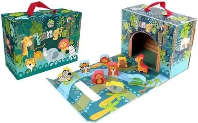 Image de Maison de Jeu Safari Planete Bois, 10 Pièces, Jeu Enfant Dès 18 Mois, Bois, 24 cm x 18 cm