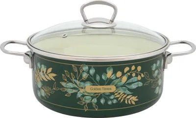 Immagine prodotto di Casseruola da 4,75 l con coperchio in vetro Golden Times, smaltata, Metalac, 24 cm