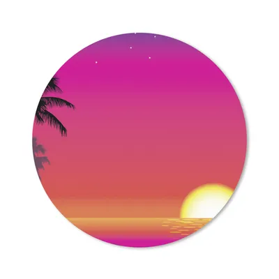 Produktbild von MuchoWow® Mauspad Mousepad Eine Illustration eines farbenfrohen Himmels durch die Sonne 40x40 cm - Mousepads - Maus Mat - Pad - Mausunterlage - Schreibtisch Accessoires