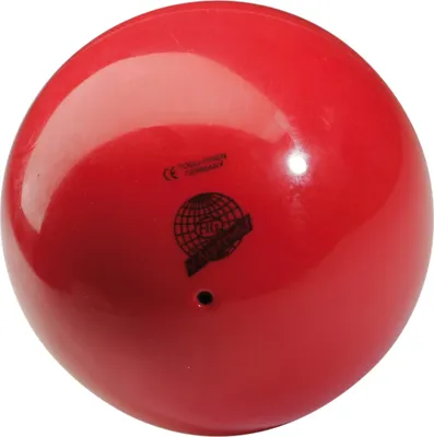 Produktbild von 19cm RSG-Ball / Gymnastikball, »Best Quality«, FIG, unlackiert, Farbe:02 - rot