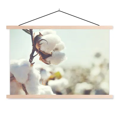 Produktbild von MuchoWow® Textilposter Pflanzen - Blume - Zweig - Natur 120x80 cm mit holzfarbenen Rahmen - Aufhängeset