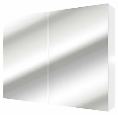 Produktbild von Spiegelschrank Badspiegel Badezimmer Spiegel City 100cm Weiß MDF ohne LED Beleuchtung