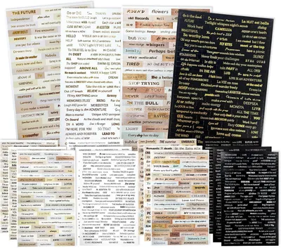 Imagen del producto de Juego de pegatinas vintage, 16 unidades, ideal para álbumes de recortes y agendas tipo bullet journal