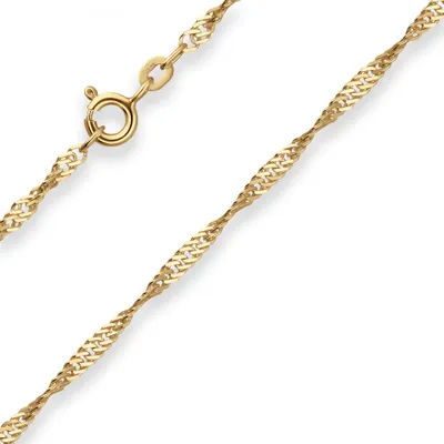 Produktbild von 2,4mm Armband Singapurkette Armschmuck aus 585 Gold Gelbgold 19cm