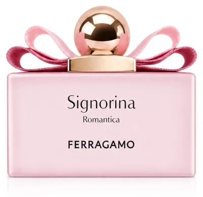 Obrázek produktu pro Salvatore Ferragamo Signorina Romantica, Ženy, 100 ml, Nedoplnitelná lahvička, Tekutý parfém, Černý rybíz, Citrón, Rumunský, Sušenka, Neroli, Pomerančový květ