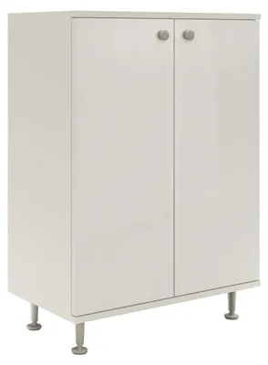 Produktbild von haaus Zaria Badschrank, 2 Türen, MDF, Weiß Hochglanz/Weiß, 60 x 35 x 85 cm