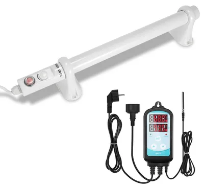Productafbeelding van Eikuavons plantenverwarming, 55W, met temperatuurregelaar, 500 mm verwarmingsbuis voor kas en koudekas