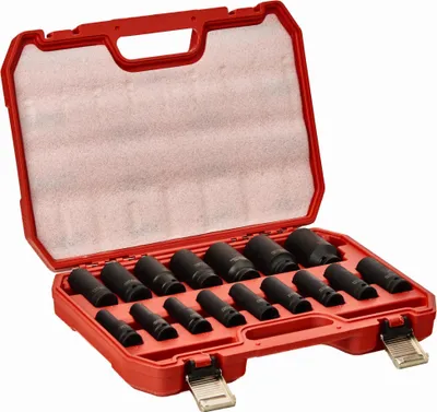 Produktbild von Kraft&Dele KD11749 Lange Steckschlüssel-Einsätze 1/2" 10-32 mm 15 Stück