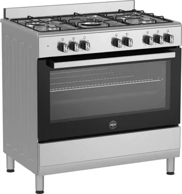 Image de Cuisinière à Gaz BERTAZZONI SEL925MX, 5 Foyers, 90 cm, Inox, Four Électrique 95L