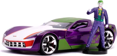 Produktbild von Jada Toys Joker 2009 Chevy Corvette Stingray mit Figur Diecast Modellauto JADA31199