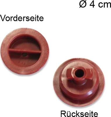 Produktbild von Messerverschluss für Ritter Allesschneider Compact 1 aus Kunststoff rot Ø 4 cm / Multischneider / Ersatzteil