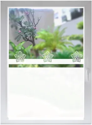Produktbild von INDIGOS UG Glasdekor Fensterbild Sonnenschutz Fensterfolie Sichtschutzfolie Französische Lilie satiniert blickdicht ORACAL® - 1000mm Breite x 400mm Höhe