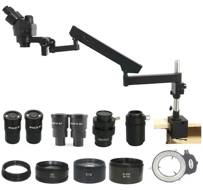 Zdjęcie produktu dla Mikroskop stereoskopowy, aparat fotograficzny 38 MP, kompatybilność z HDMI i USB, powiększenie 3,5X-180X