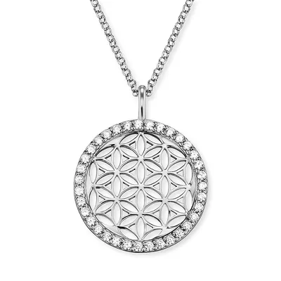 Image de Engelsrufer ERN-LILLIFL-ZI Chaîne avec pendentif Fleur de vie argent zirconium
