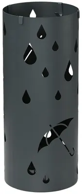 Image de Support-parapluie - Porte-parapluie gris | Couleur : Gris | Dimensions : 17x17x41 cm