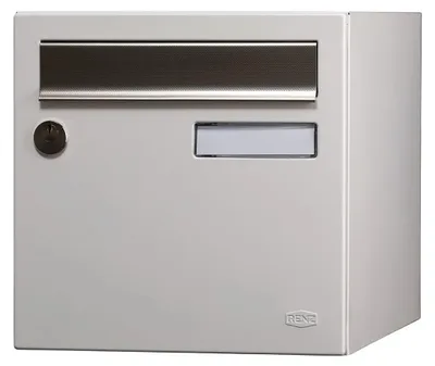 Image de Boîte aux lettres - 2 portes extérieur - Allure - acier blanc mat