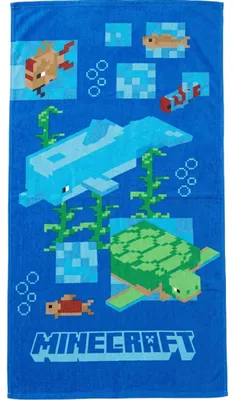 Obrázek produktu pro Dětská osuška Minecraft Delfín a Želva