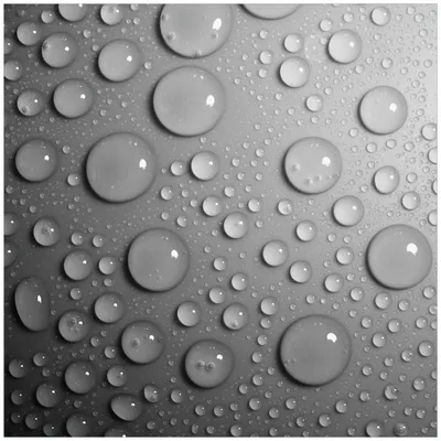 Produktbild von Wallario Möbeldesign / Aufkleber, geeignet für Ikea Lack Tisch - Wassertropfen in schwarz weiß in 55 x 55 cm