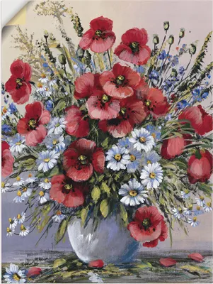 Produktbild von ARTland Wandbild, selbstklebend Rote Mohnblumen Größe: 45x60 cm