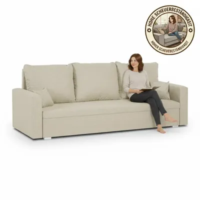 Produktbild von MONDO 3-Sitzer-Sofa mit Schlaffunktion - Creme