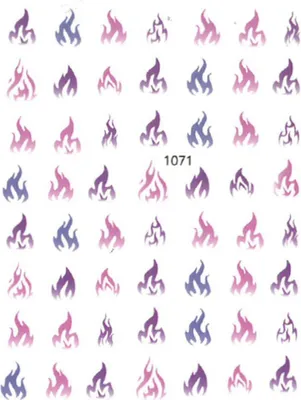 Image de Stickers ongles fins autocollants flammes nr. 1071 rose