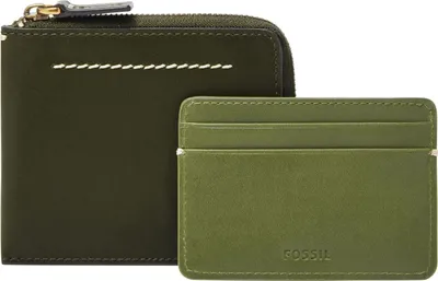 Produktbild von FOSSIL Kartenetui Kartenhalter Westover Large Zip Bifold Deep Olive olivgrün