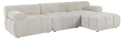 Produktbild von Modulares Ecksofa aus meliertem Beige-Stoff FACIVIL