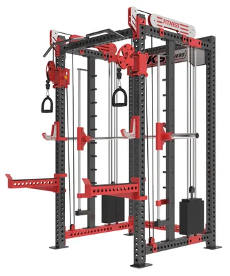 Image de Cage de musculation avec multipresse et poids 2 x 80 kg, capacité de charge 900 kg