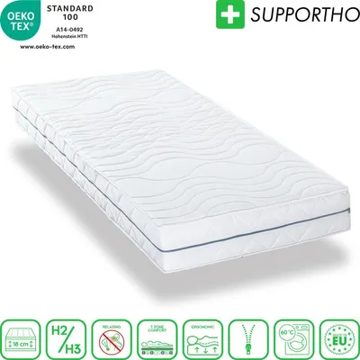 Obrázok produktu pre Ergonomický matrac 80x200 cm 7-zónový Supportho Premium, výška 18 cm, stupeň tuhosti H2/H3