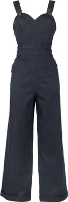 Produktbild von Voodoo Vixen Latzhose Damen Marlene Latzhose blau 4XL