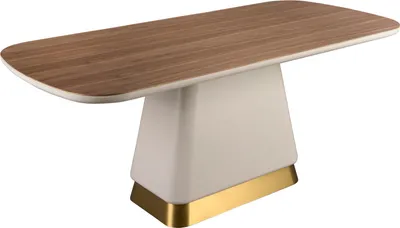 Produktbild von Angel Cerdá Rechteckiger Esstisch aus Nussbaum und beigem Holz 1166