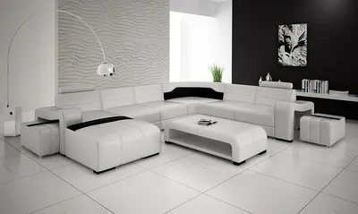 Obrázek produktu pro Rohová Pohovka Ve Tvaru U Kůže 280 x 352 x 174 cm