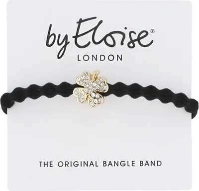 Obrázek produktu pro By Eloise London Gold Diamanté Clover Leaf Black