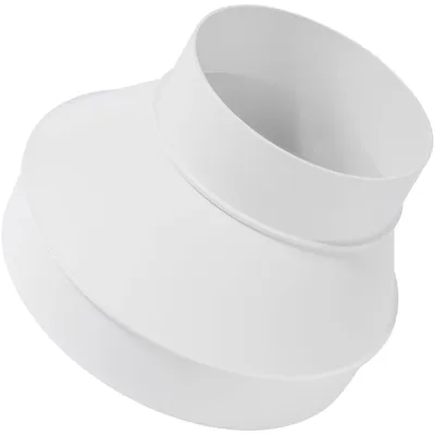 Rohrreduzierer 150 mm auf 100 mm, runder Kanaladapter aus Kunststoff