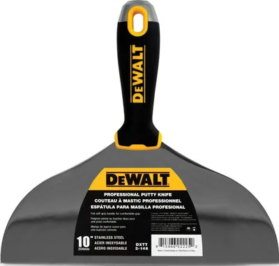 Produktbild von Spachtel DEWALT 254mm Klinge Edelstahl Soft Grip Malerspachtel Trockenbau 2-146