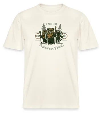 Produktbild von Star Wars Endor Protect Our Forests Relaxed Fit Uni T-Shirt, XS, Naturweiß